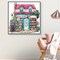 Pink Bookstore Diamond Painting Kit for Adults – 5D DIY Diamond Art by Numbers, Full Round Drill Diamond Painting for Home Wall Decor, 13.8 x 13.8 in